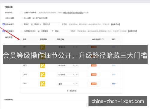 会员等级操作细节公开，升级路径暗藏三大门槛